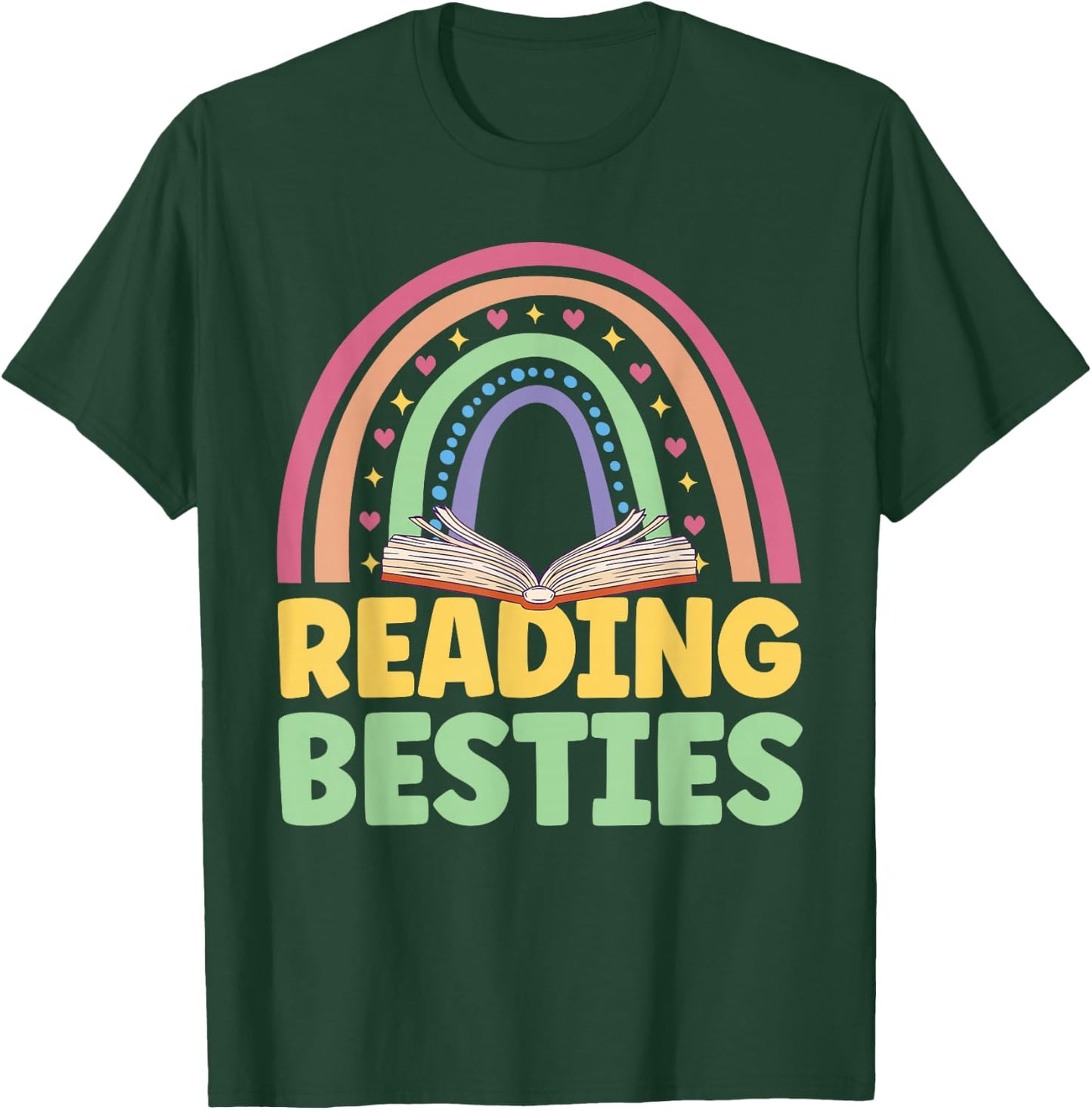 Reading Besties BFF Best Friends Bestie T-Shirt - T-Shirt | Forest