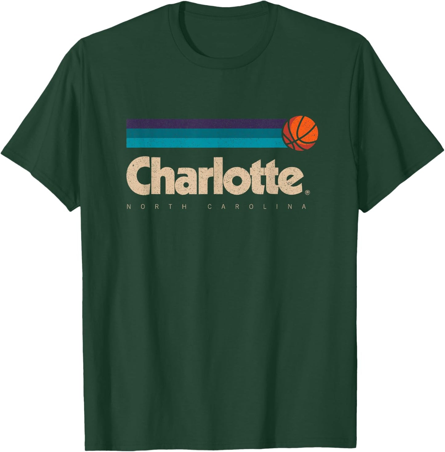 Charlotte Basketball B-Ball City North Carolina Charlotte T-Shirt - T-Shirt | Forest