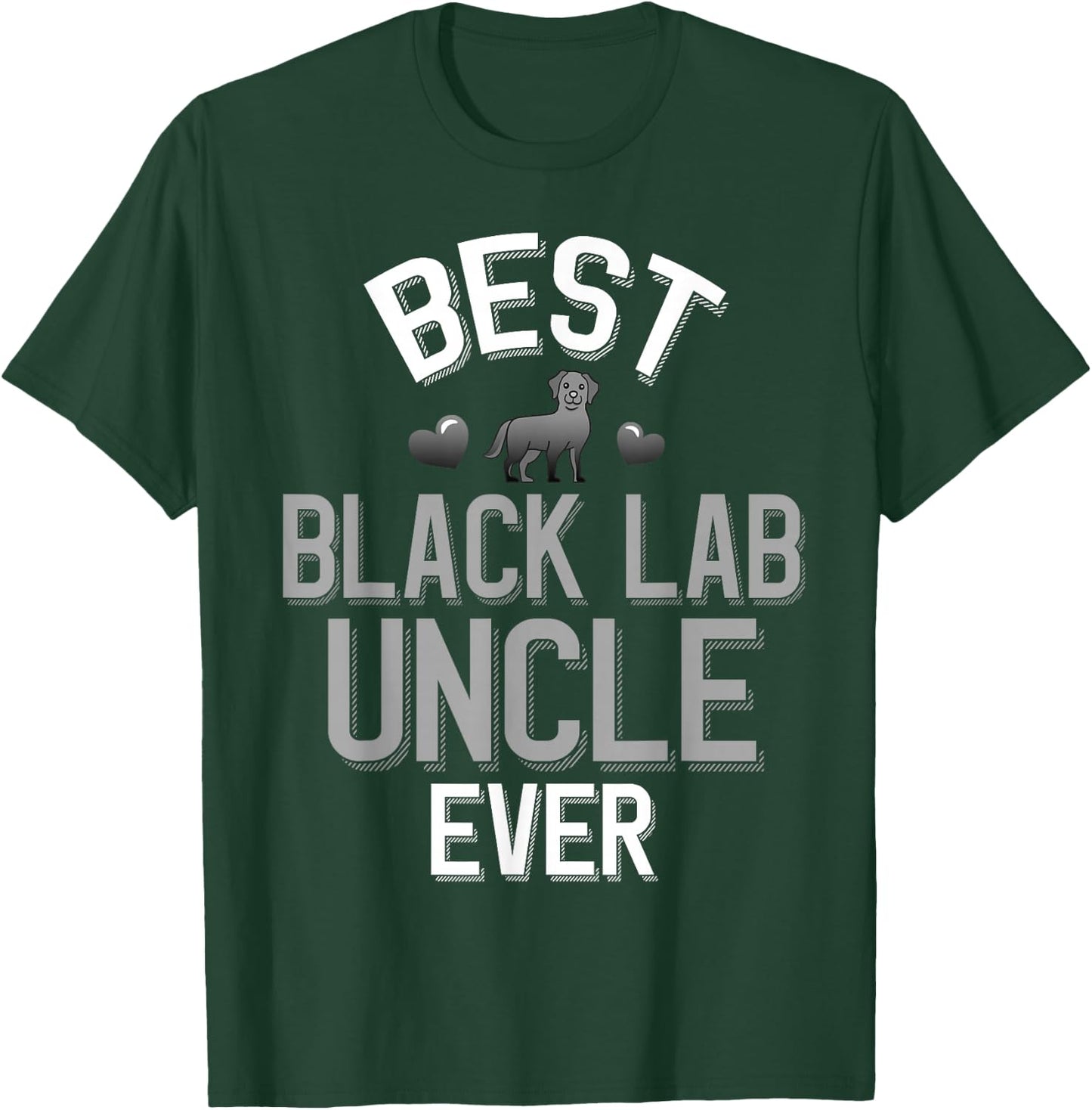 Labrador Family Best Black Lab Uncle T-Shirt - T-Shirt | Forest