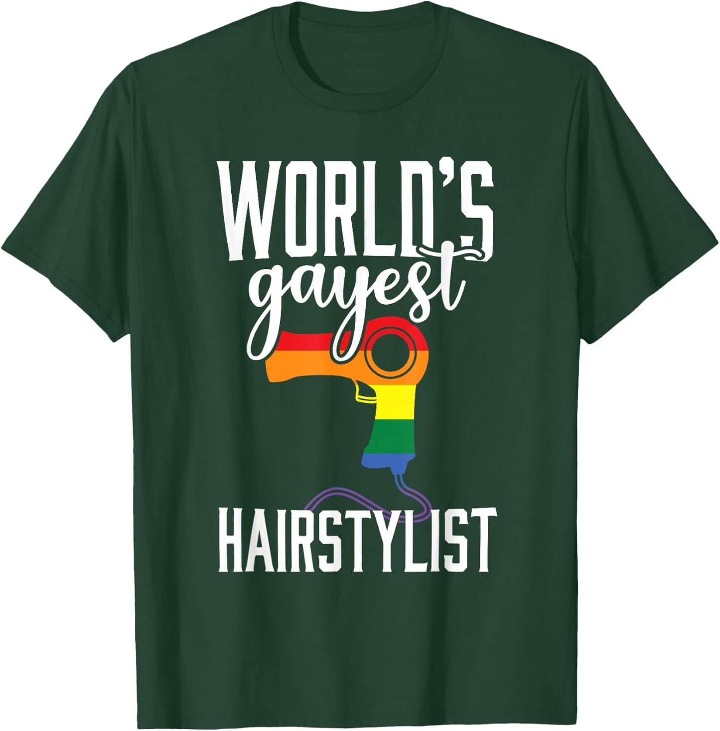 Gay Hairstylist Funny LGBT Pride Hairdresser Barber T-Shirt - T-Shirt | Forest