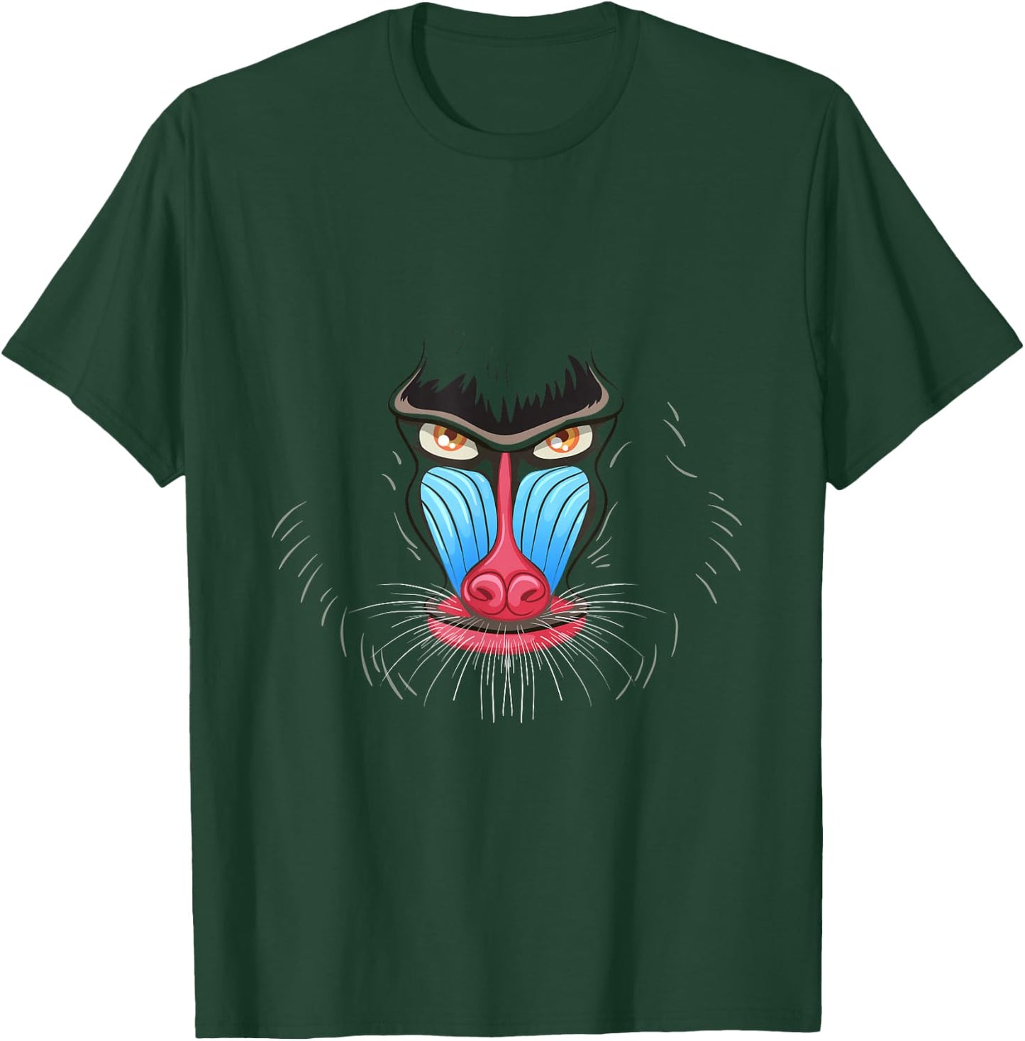BABOON Face Costume Shirt Animal Halloween Shirt Baboon T-Shirt - T-Shirt | Forest