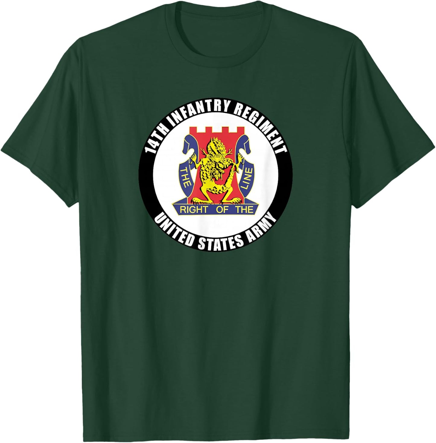 14th Infantry Regiment United States Army Veteran Military T-Shirt - T-Shirt | Forest