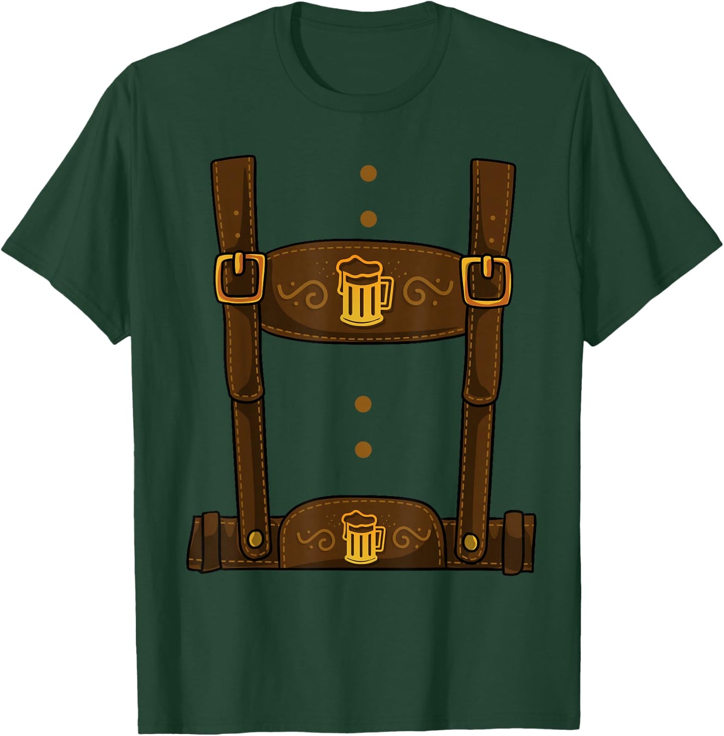 Oktoberfest Halloween Costume - Lederhosen T-Shirt - T-Shirt | Forest