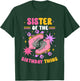 Sister Of The Birthday Twins Twin Celebrate Cute T-Shirt - T-Shirt | Forest