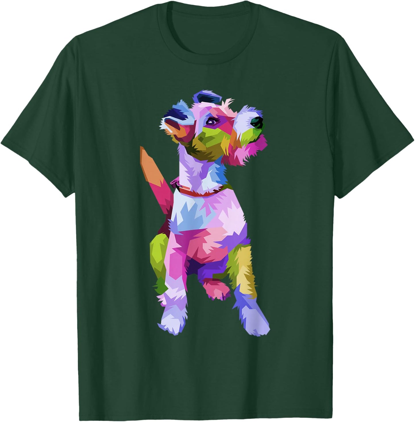 Fox Terrier colorful pop art portrait for dog owners T-Shirt - T-Shirt | Forest