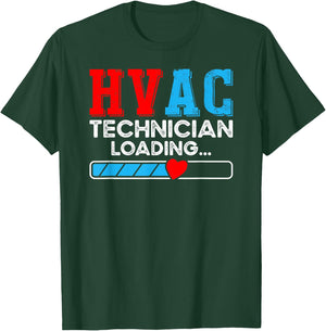 HVAC Technician Loading Mechanic Repairman T-Shirt - T-Shirt | Forest