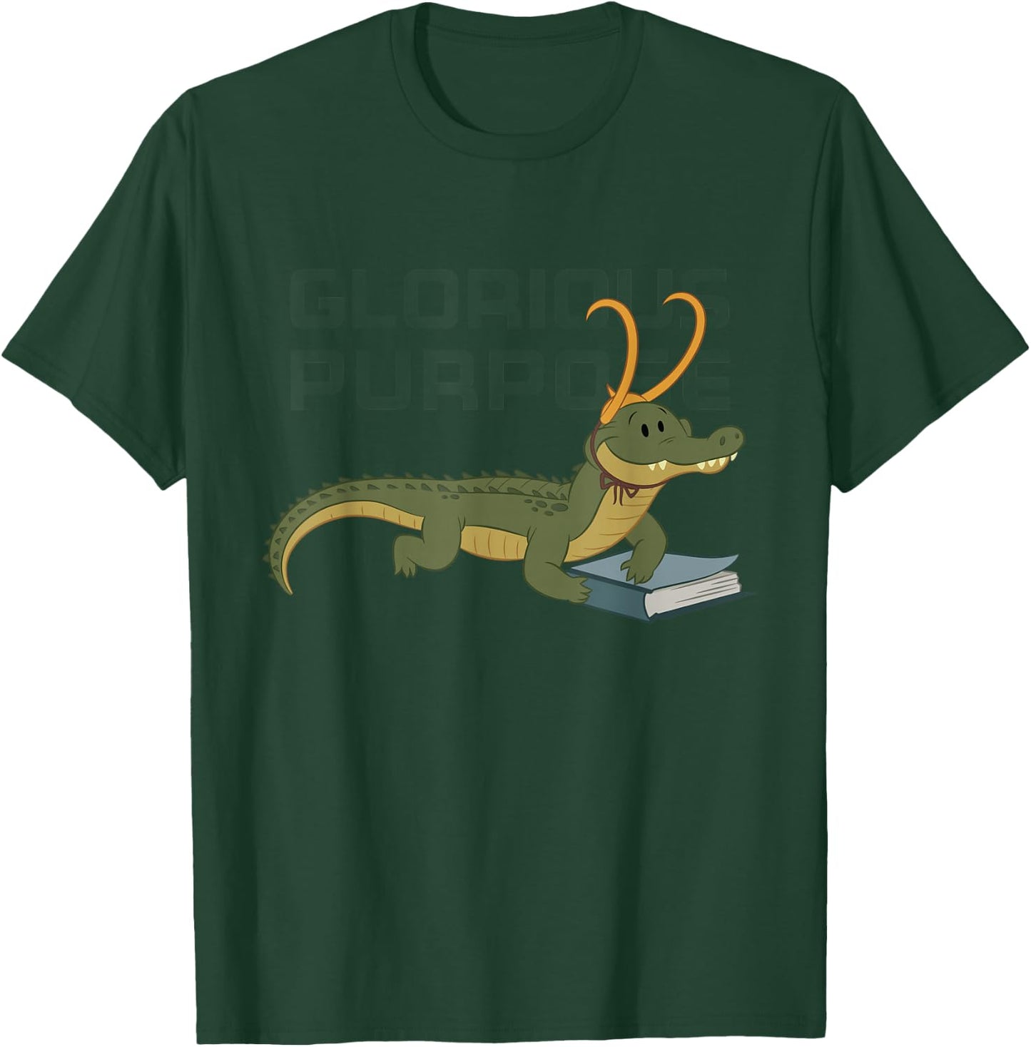 Marvel Loki Alligator Loki and Book Glorious Purpose T-Shirt - T-Shirt | Forest