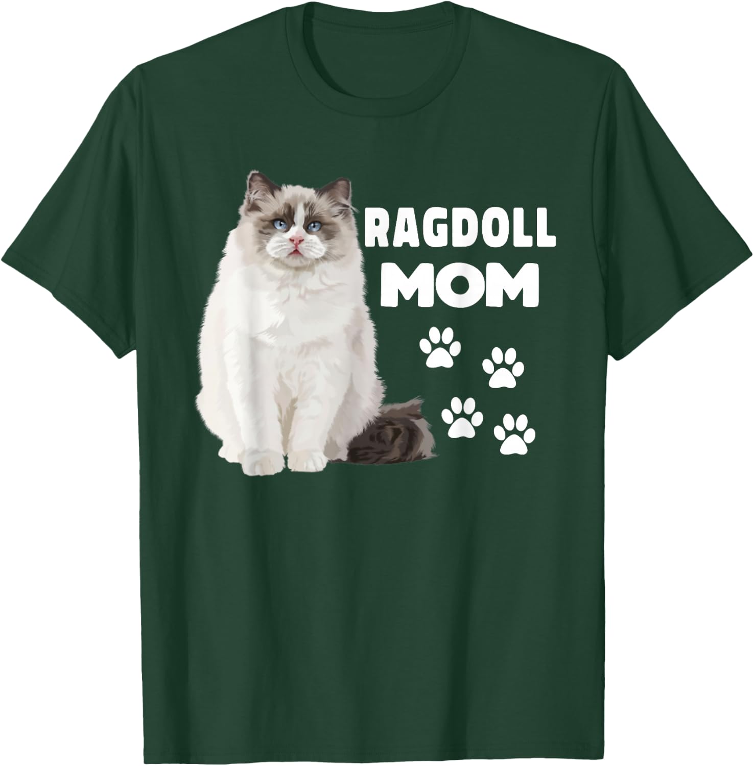 Ragdoll Cat Mom Ragdoll Mom Cat Lover T-Shirt - T-Shirt | Forest