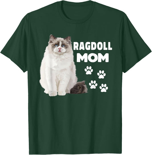 Ragdoll Cat Mom Ragdoll Mom Cat Lover T-Shirt - T-Shirt | Forest