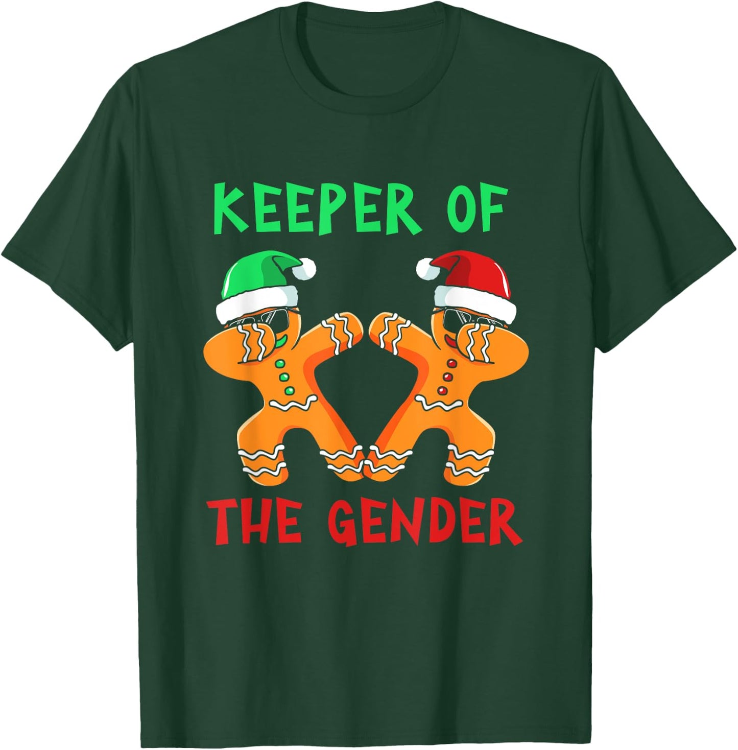 Gingerbread Gender Reveal Keeper Of The Gender T-Shirt - T-Shirt | Forest