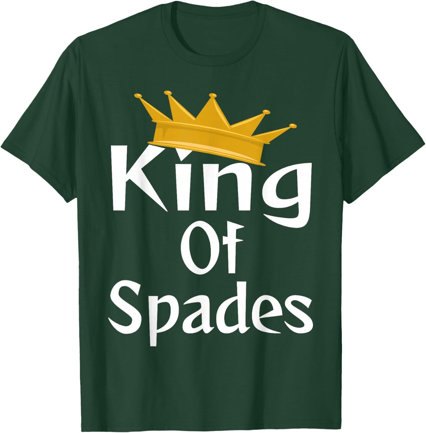 King Of Spades Card Game Player Winner Champion Crown T-Shirt - T-Shirt | Forest
