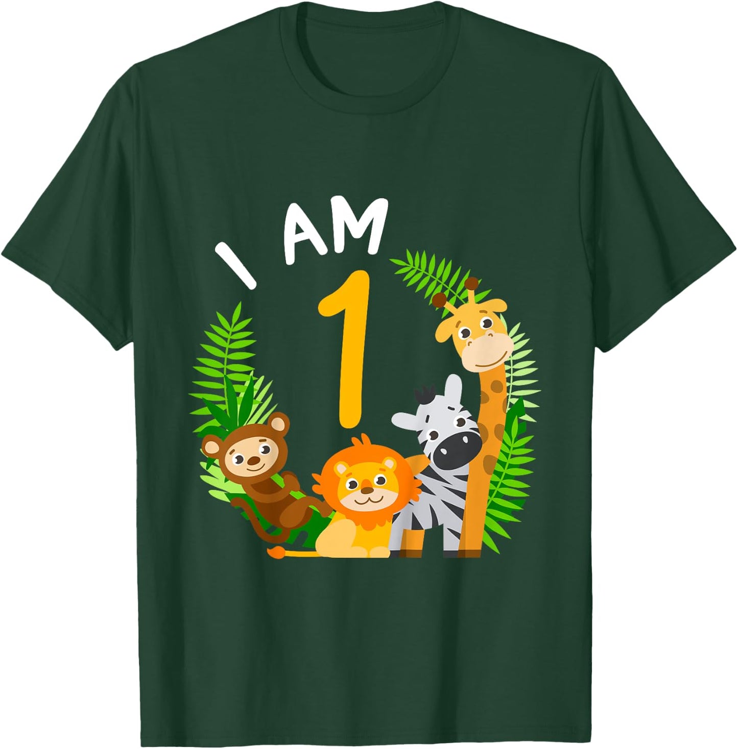 1st Birthday Children's Birthday First Birthday Jungle T-Shirt - T-Shirt | Forest