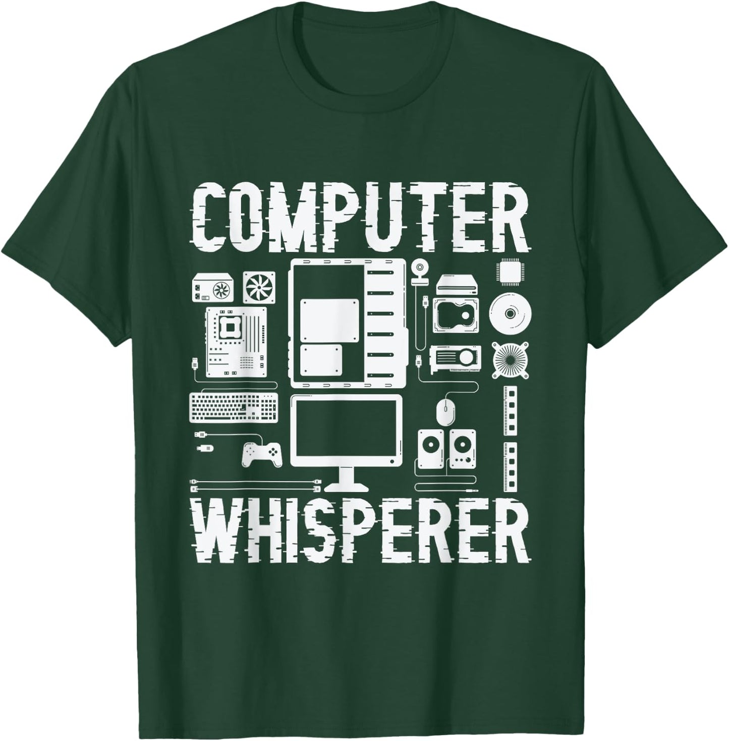 Computer Whisperer Tech Supports Programmer Coder T-Shirt - T-Shirt | Forest
