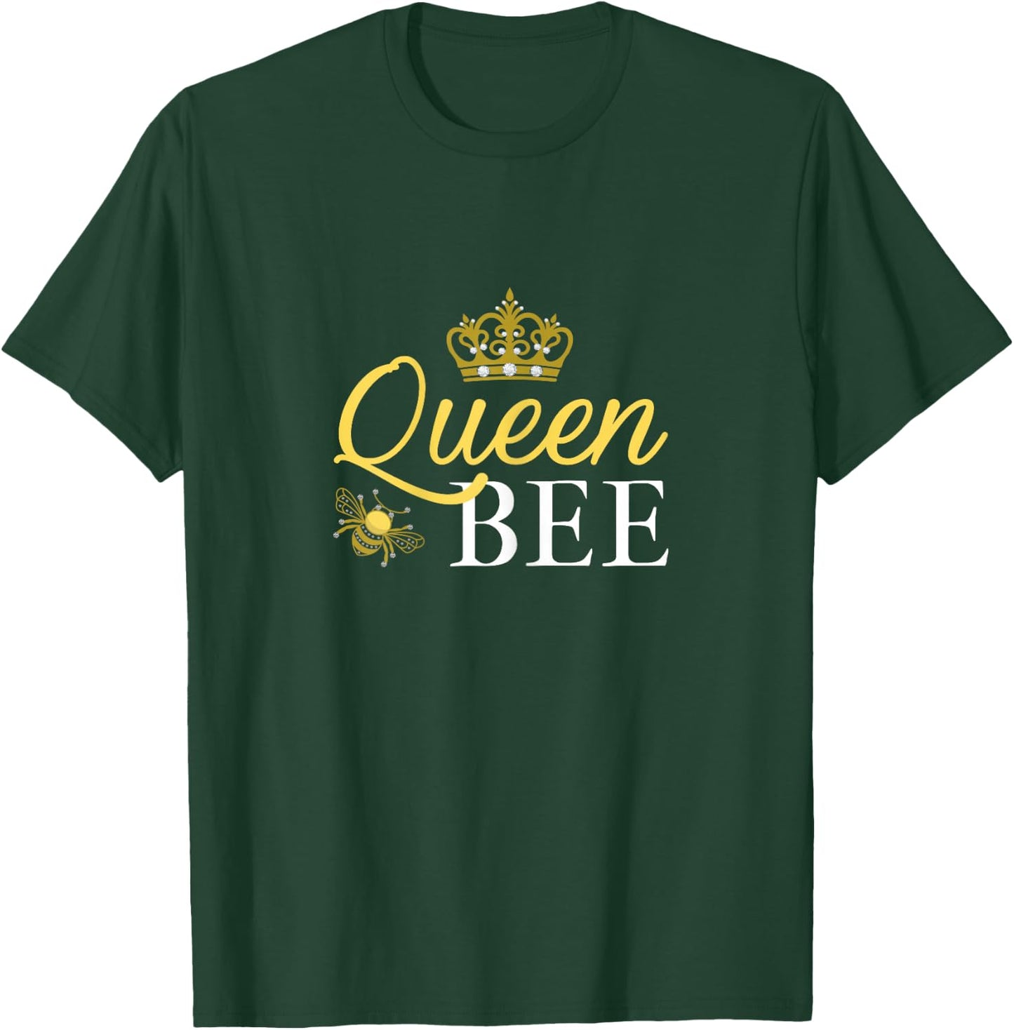 Queen Bee Graphic Beekeeper Hive Beekeping Honey Bee Lover T-Shirt - T-Shirt | Forest