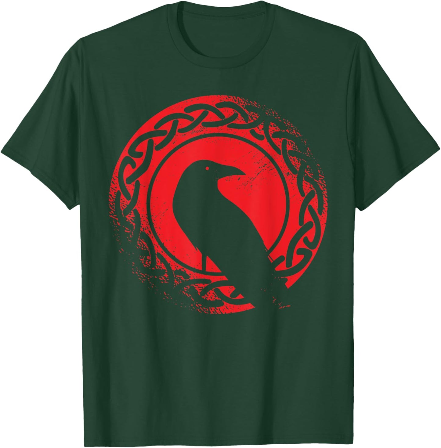 Beautiful Black Crow Raven Bird Watch. Birds Silhouette T-Shirt - T-Shirt | Forest
