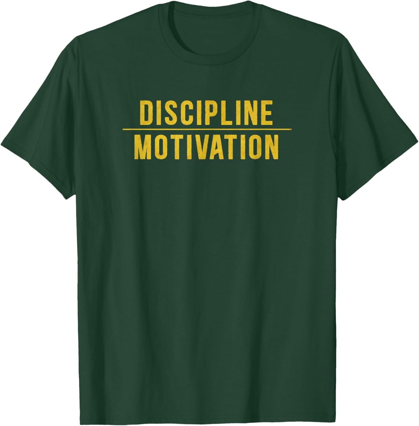 Discipline Over Motivation Gym Workout Hustle Muscle Sport T-Shirt - T-Shirt | Forest