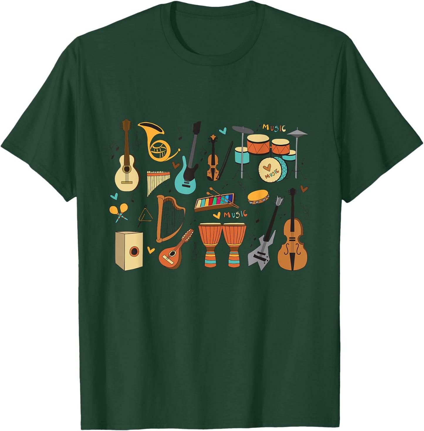 Music Education Funny for Music Teacher Women Girls Kids T-Shirt - T-Shirt | Forest