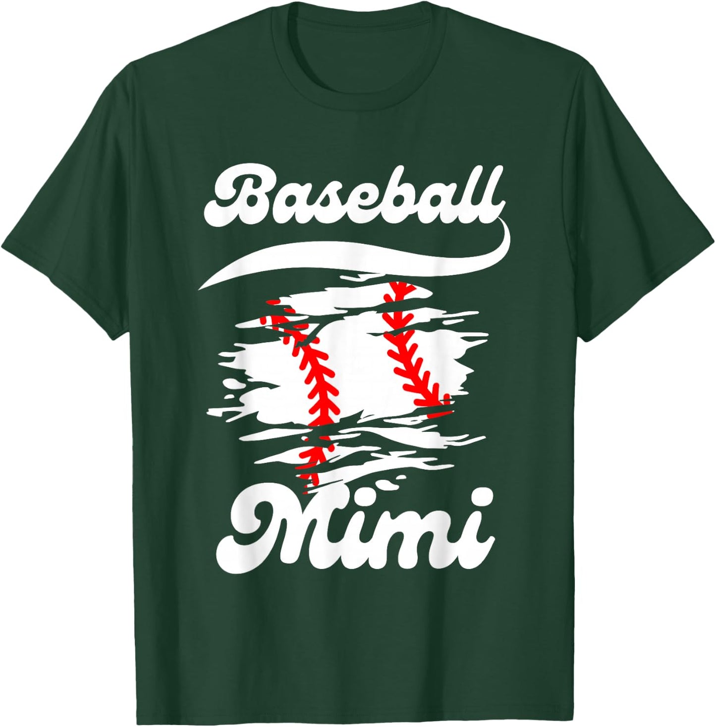 Baseball Mimi Women Family Matching Mimi Baseball Mother T-Shirt - T-Shirt | Forest