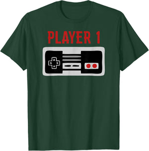Matching Family Shirt Player 1 Video Game Shirt T-Shirt - T-Shirt | Forest