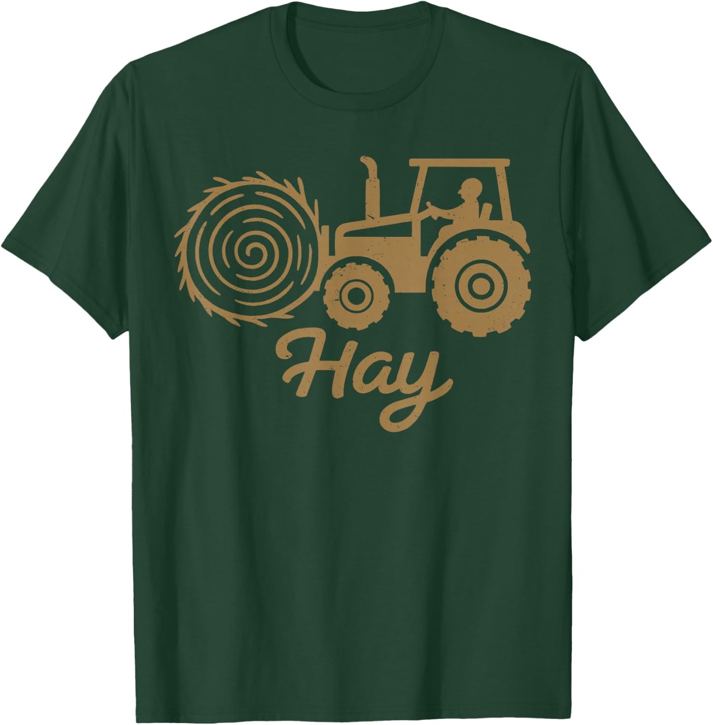 Tractor Hay Farming Farmer Country Life Design T-Shirt - T-Shirt | Forest
