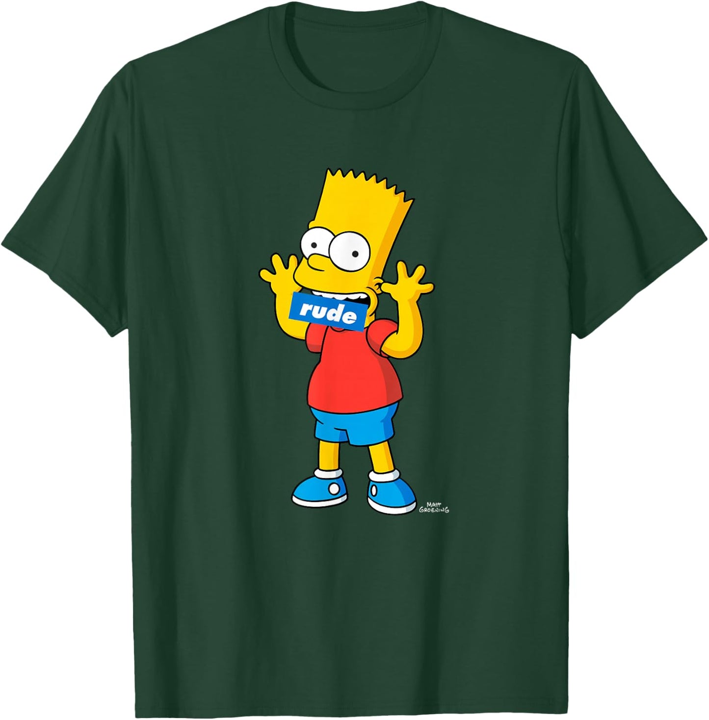 The Simpsons Bart Simpson Rude Mouth T-Shirt - T-Shirt | Forest