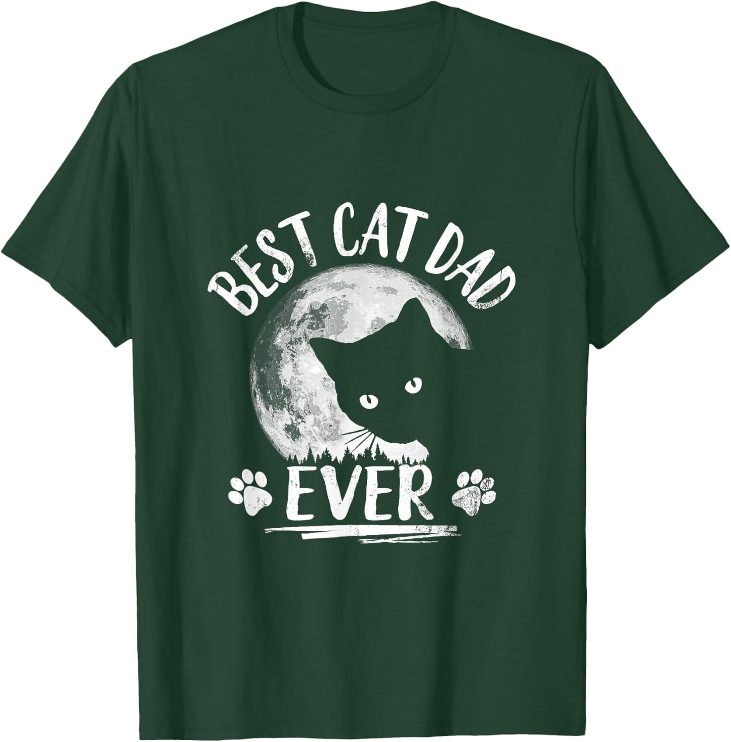 Black Cat Shirt: Best Cat Dad Ever Funny Cat Daddy Women T-Shirt - T-Shirt | Forest