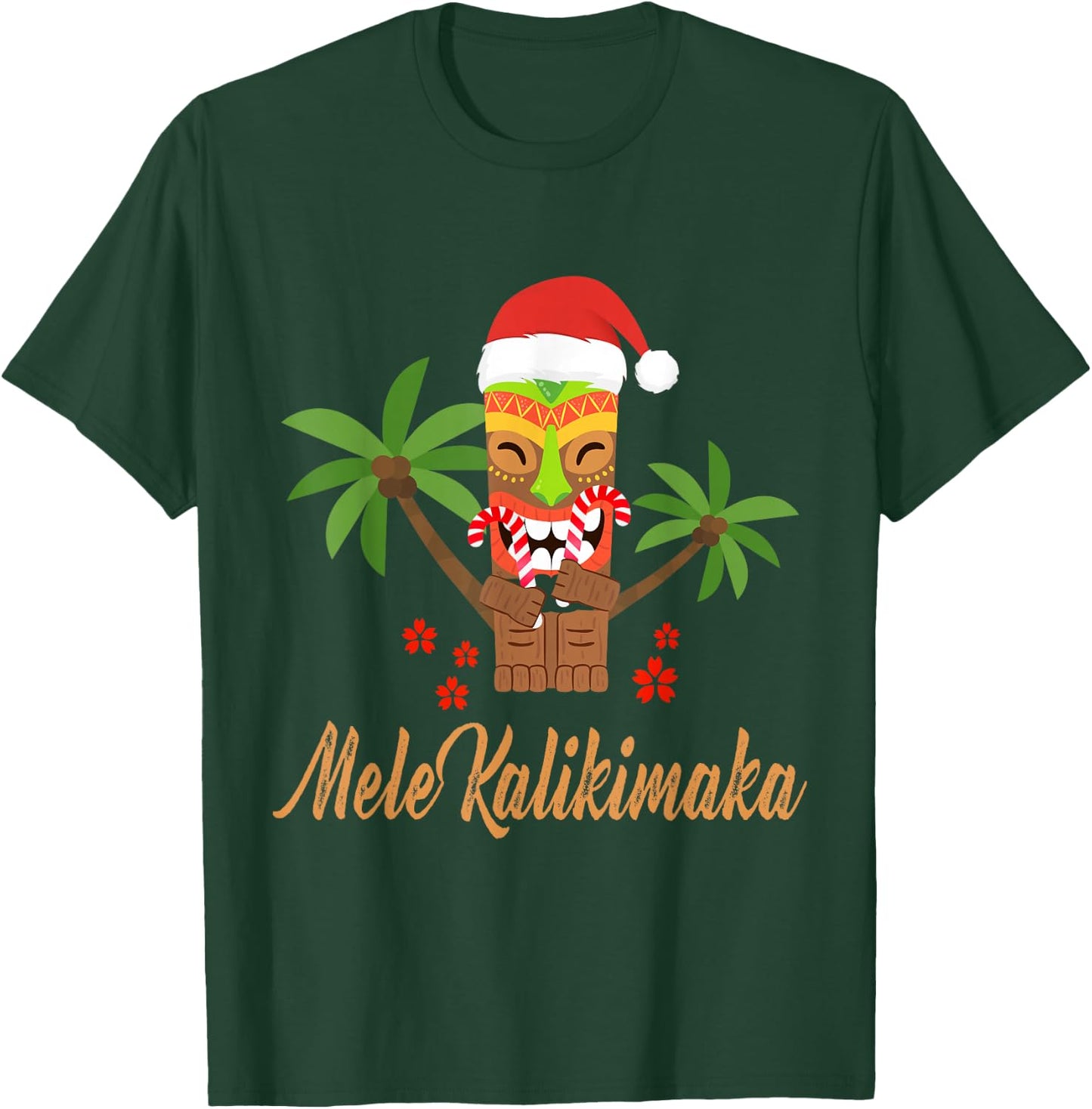 Mele Kalikimaka Merry Christmas Hawaiian Xmas Gifts T-Shirt - T-Shirt | Forest