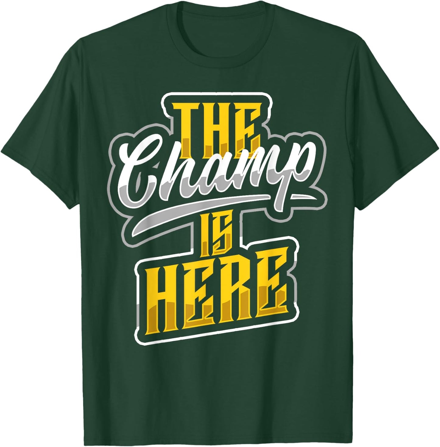 The Champ is Here American Football Sports Player Champion T-Shirt - T-Shirt | Forest