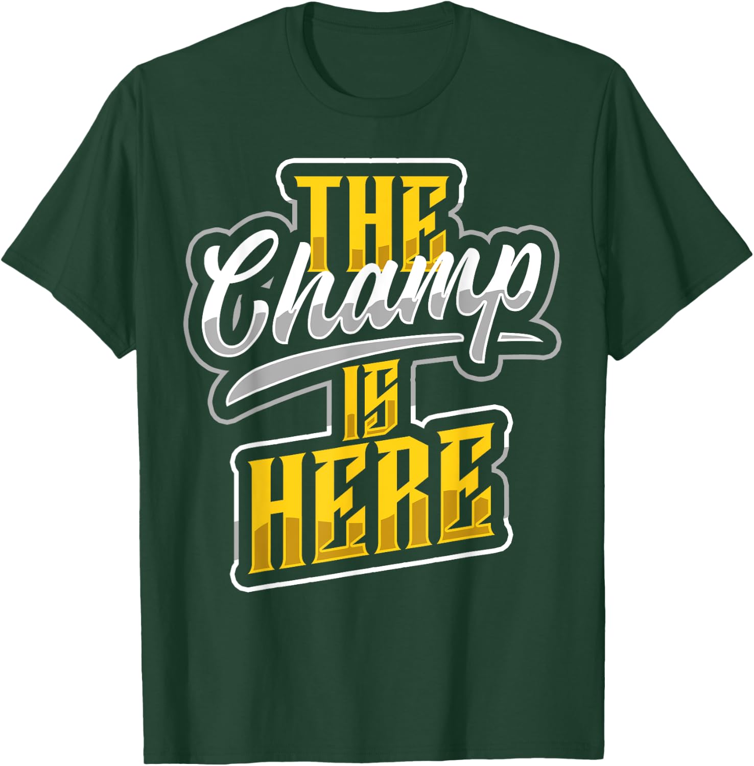 The Champ is Here American Football Sports Player Champion T-Shirt - T-Shirt | Forest