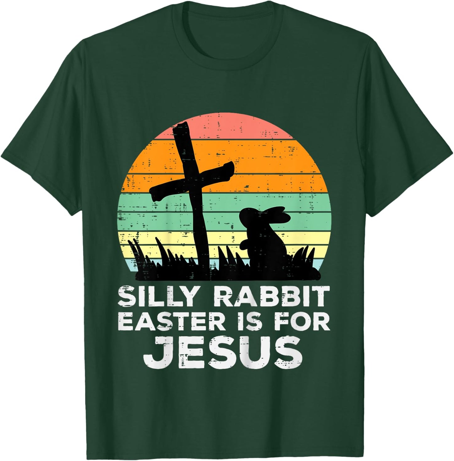 Kids Silly Rabbit Easter Is For Jesus Christians Toddler Kids T-Shirt - T-Shirt | Forest