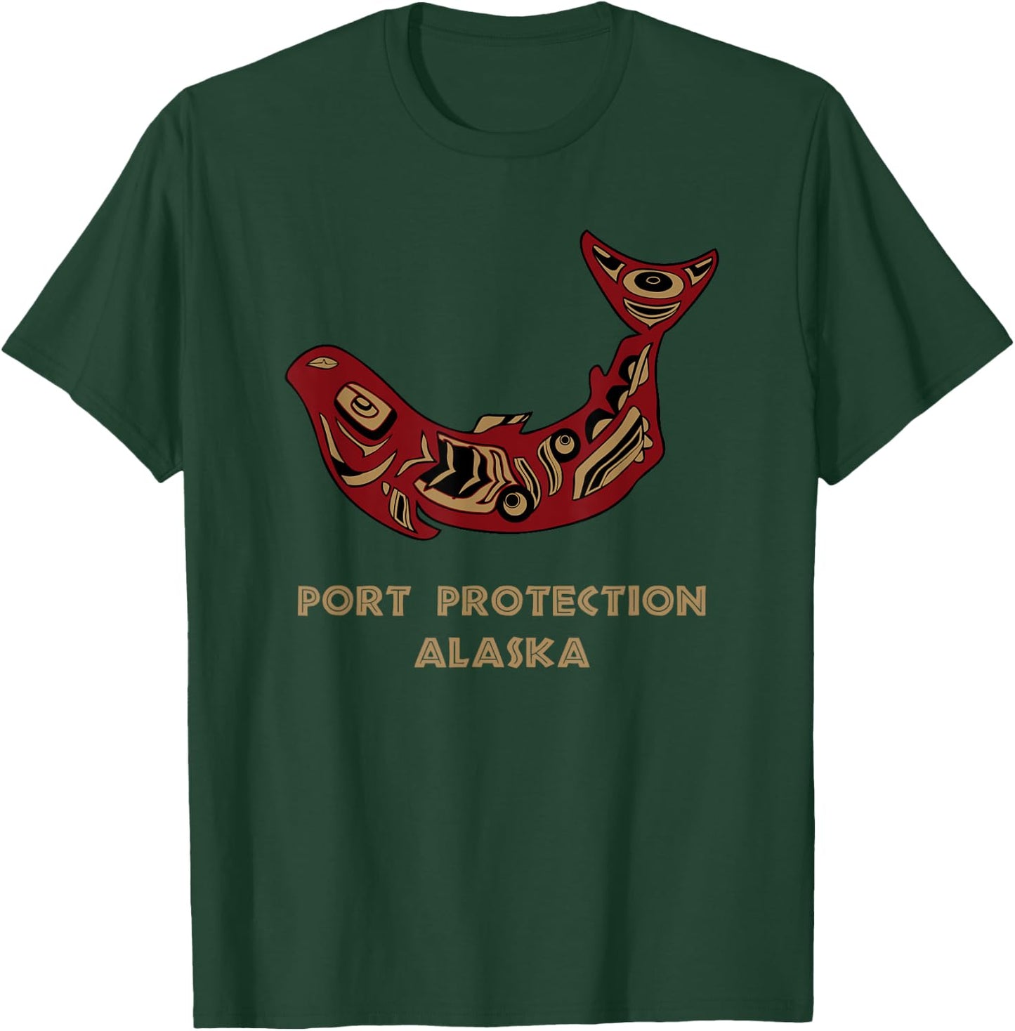 Port Protection Alaska Native American Salmon Fishermen T-Shirt - T-Shirt | Forest