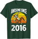 Monkey Awesome Since 2016 7th Birthday 7 Years Old T-Shirt - T-Shirt | Forest