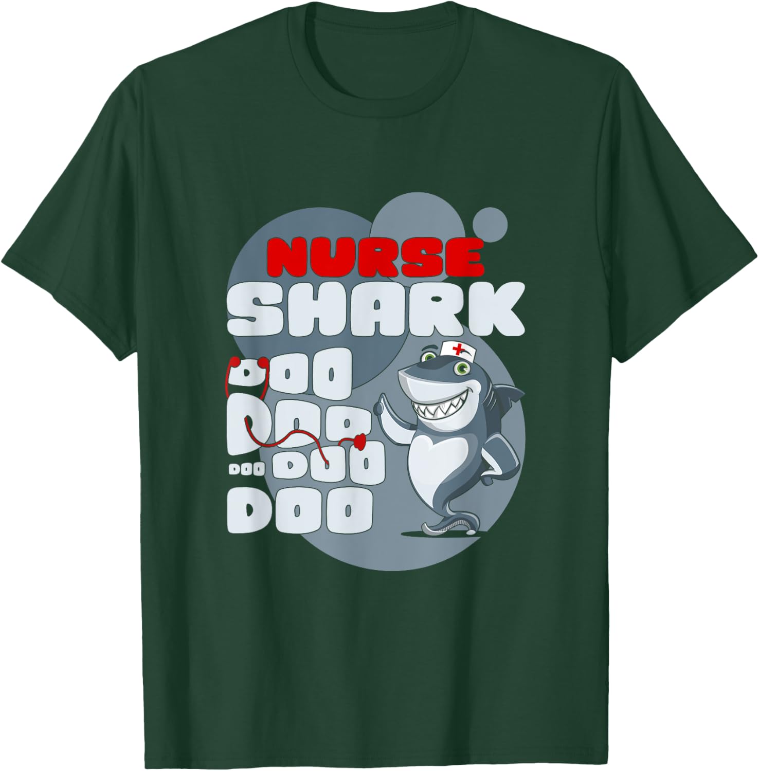 Funny Shark Nurse RN LPN CNA Nurse Practitioners T-Shirt - T-Shirt | Forest