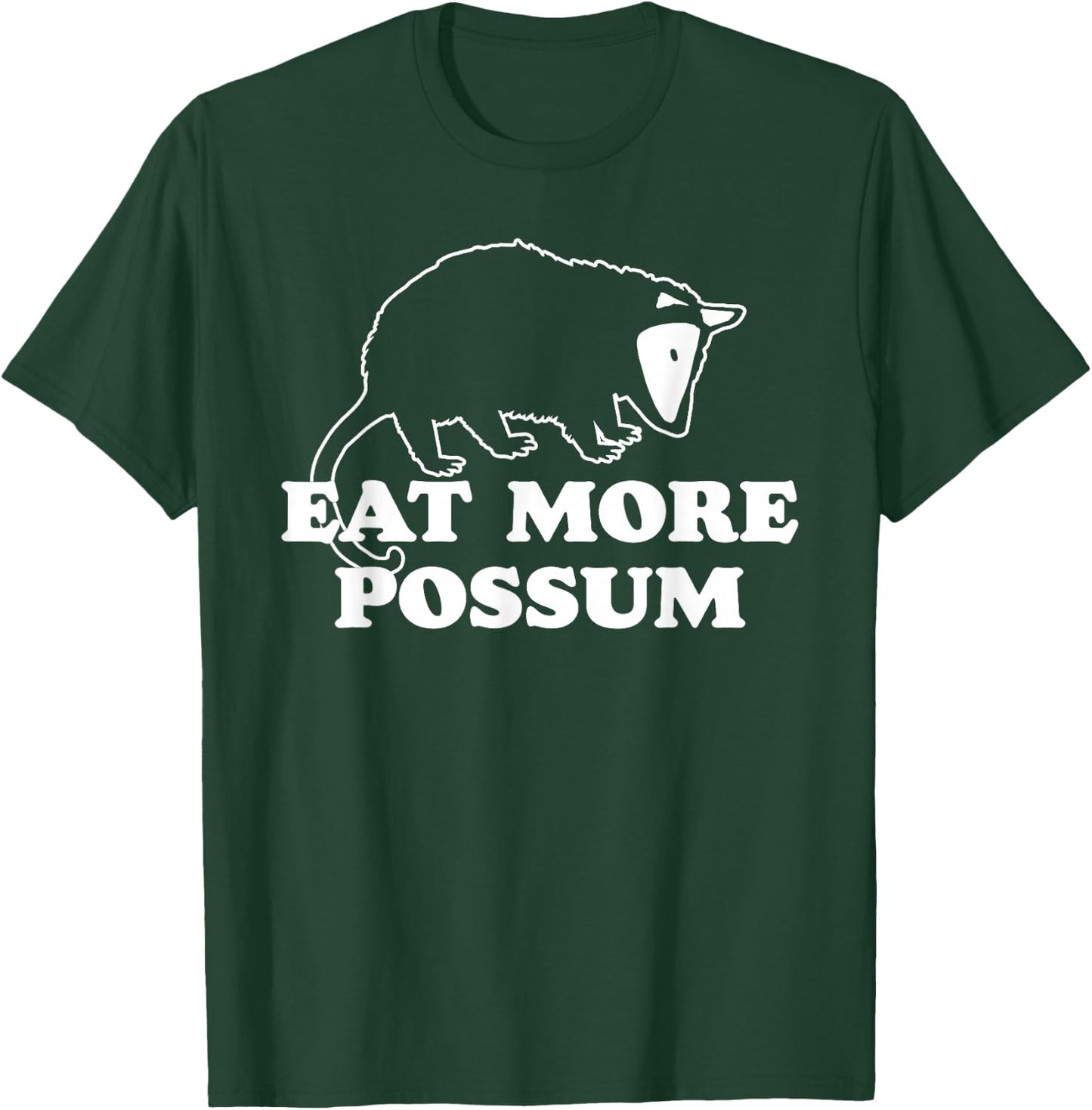 Eat More Possum! Funny Country Hillbilly Vintage Animal 80s T-Shirt - T-Shirt | Forest