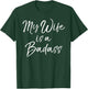 Breast Cancer Support Gift Husband My Wife is a Badass T-Shirt - T-Shirt | Forest