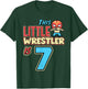 Wrestling Birthday This Little Wrestler Is 7th Birthday T-Shirt - T-Shirt | Forest