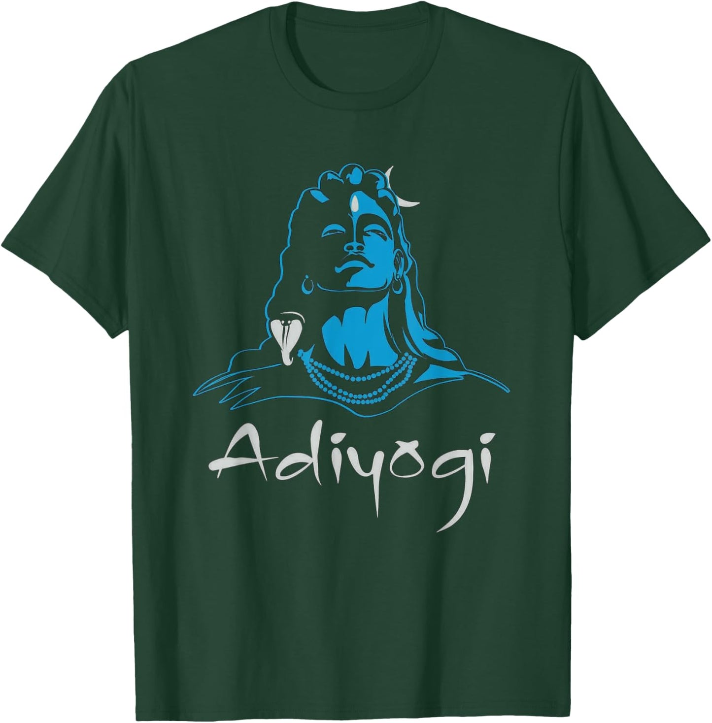 Lord Shiva Hindu God Adiyogi Yoga Meditation Design T-Shirt - T-Shirt | Forest