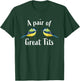 Funny tit bird, birdwatching gift | A pair of great tits T-Shirt - T-Shirt | Forest