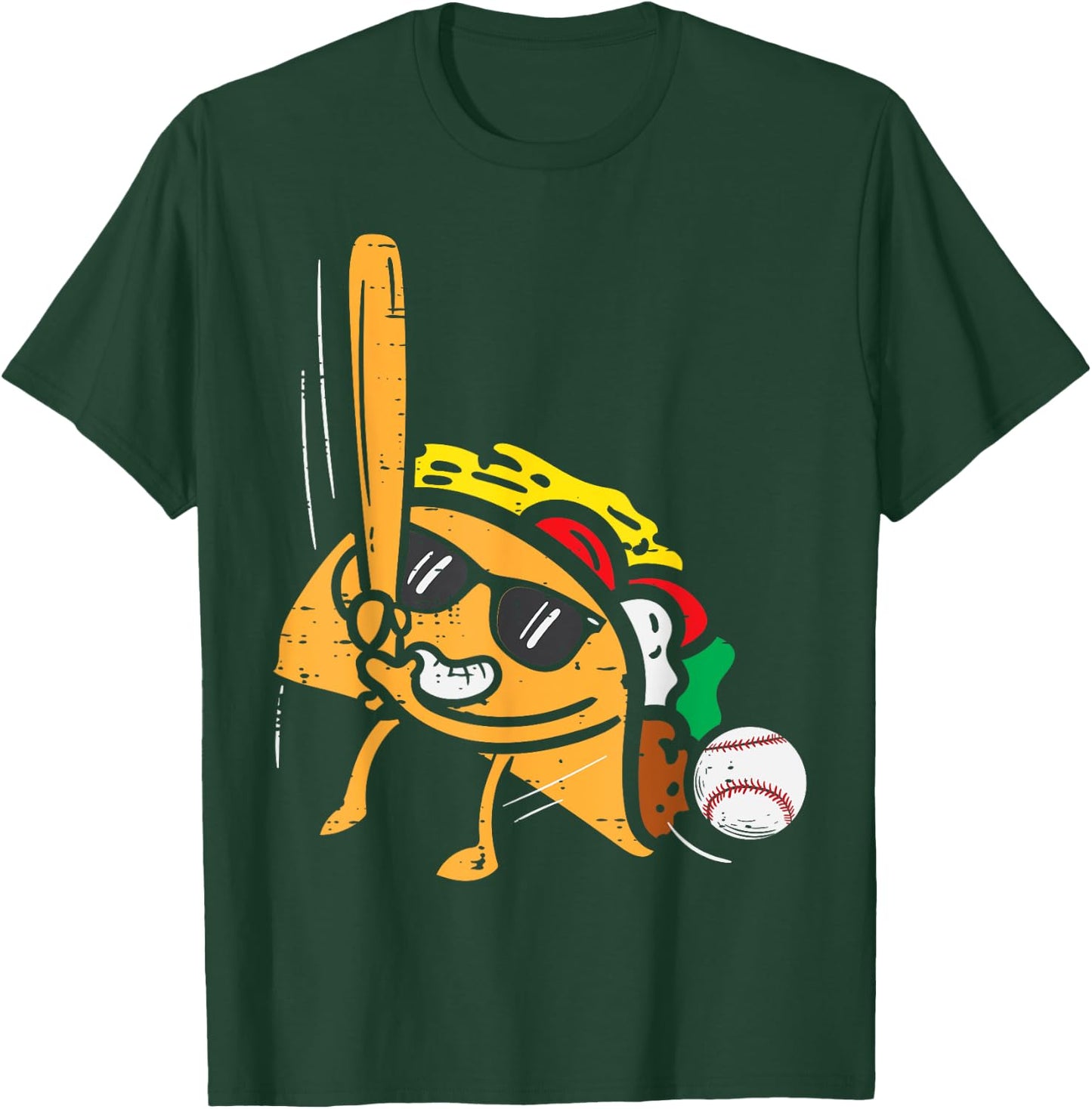 Taco Baseball Cinco De Mayo Mexican Fiesta Boys Men Kids T-Shirt - T-Shirt | Forest