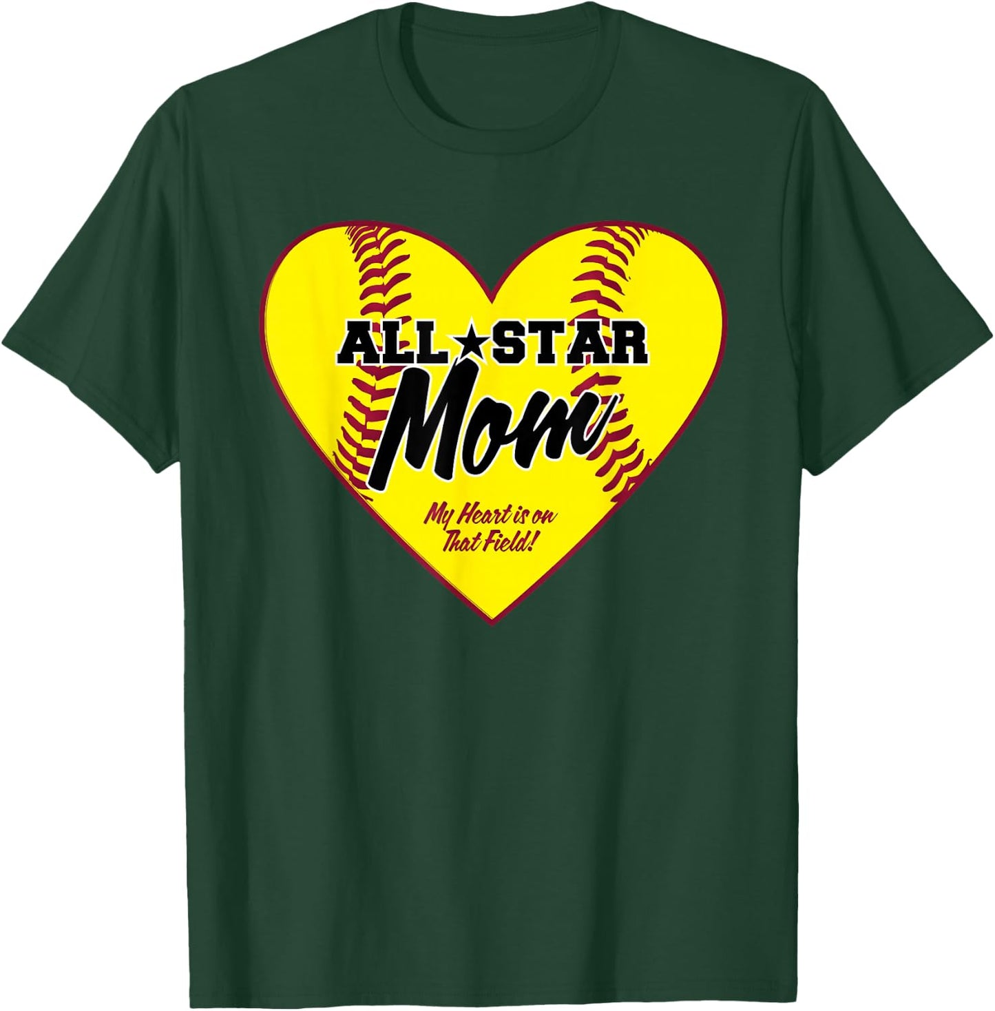 All-Star Softball Mom T-Shirt - T-Shirt | Forest