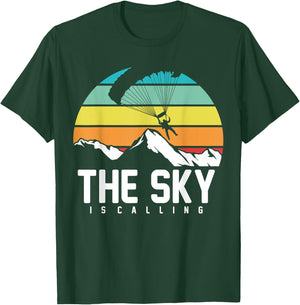 The Sky is Calling | Skydiving Skydive Sky Diving Skydiver T-Shirt - T-Shirt | Forest