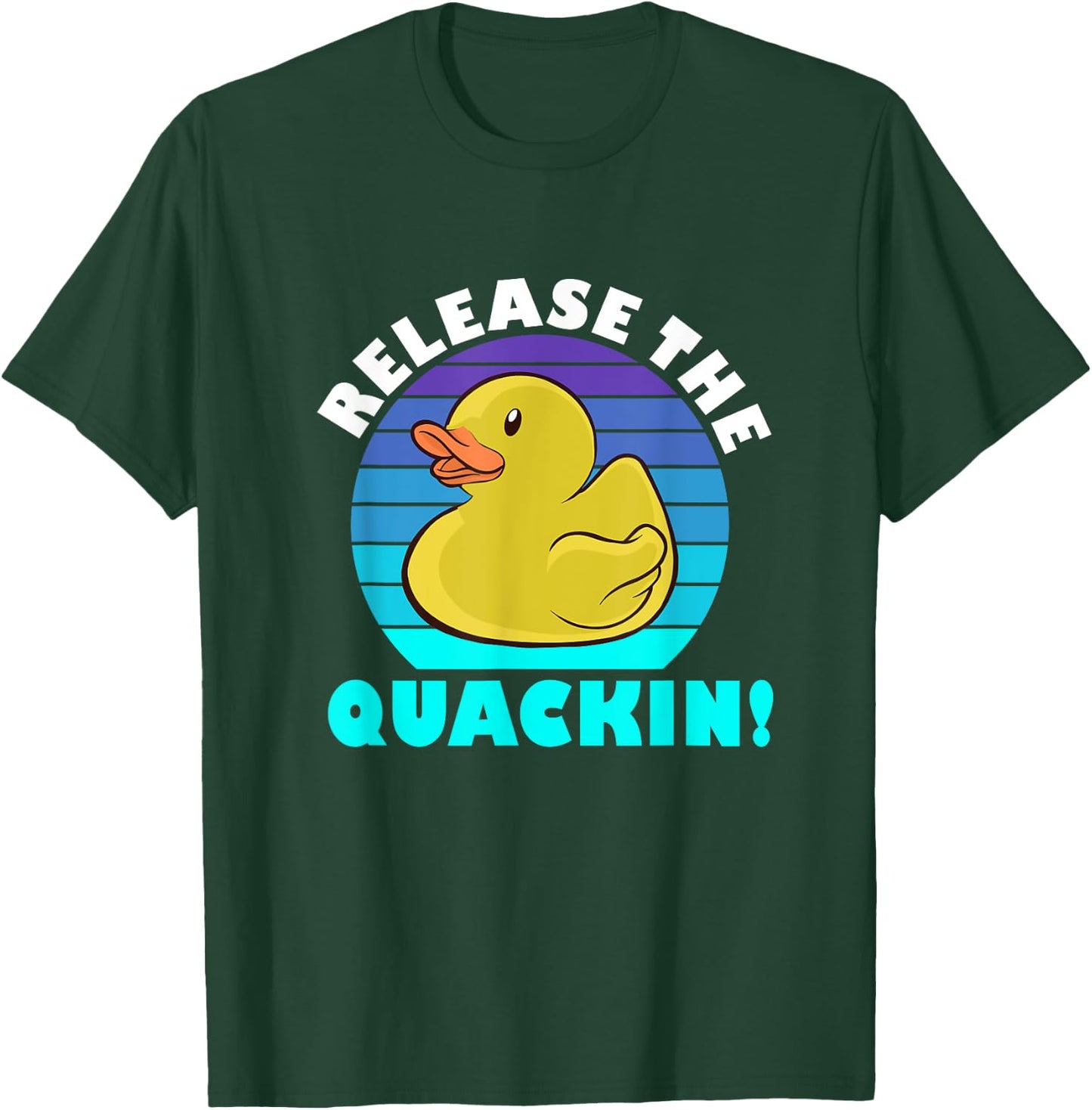 Release the Quacking! Funny Yellow Rubber Ducks Design T-Shirt - T-Shirt | Forest