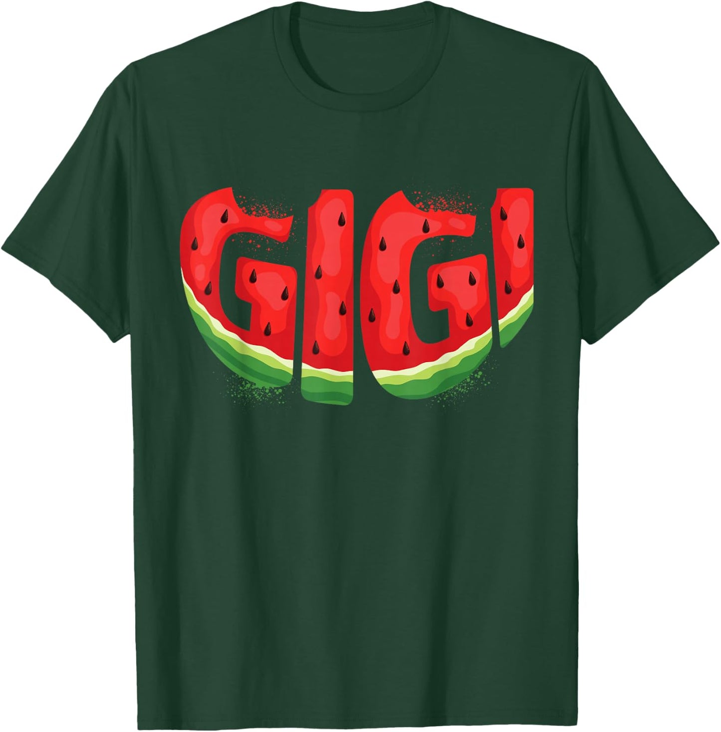 Funny Gigi Watermelon Summer Fruit Family Matching Birthday T-Shirt - T-Shirt | Forest