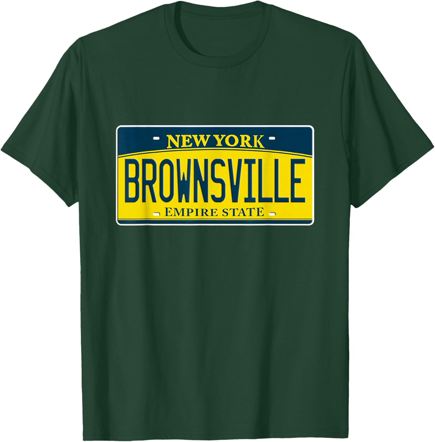Brownsville Brooklyn New York NY Neighborhood License Plate T-Shirt - T-Shirt | Forest