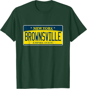 Brownsville Brooklyn New York NY Neighborhood License Plate T-Shirt - T-Shirt | Forest