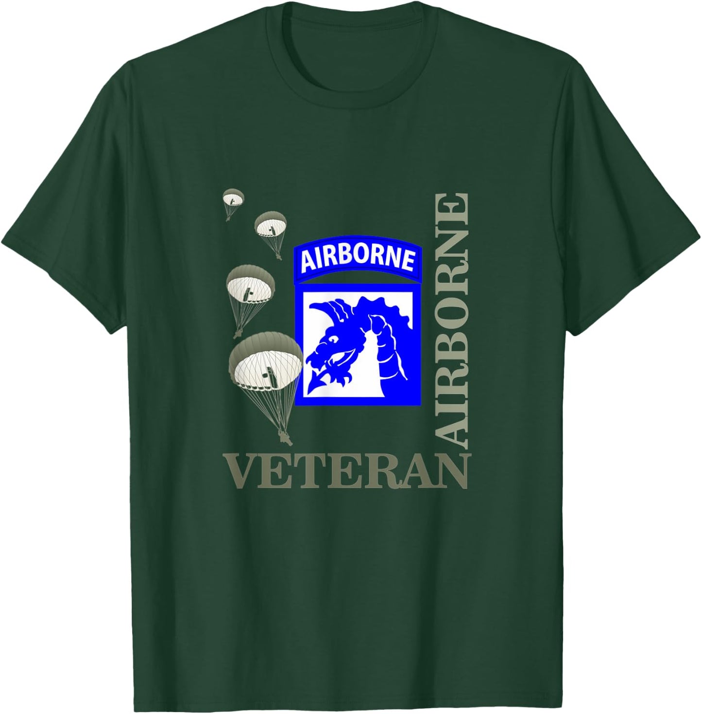 18th Airborne Corps Veteran Paratrooper Veterans Day Xmas T-Shirt - T-Shirt | Forest