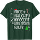 Nice Innocent Until Proven Guilty Christmas Quotes Hilarious T-Shirt - T-Shirt | Forest