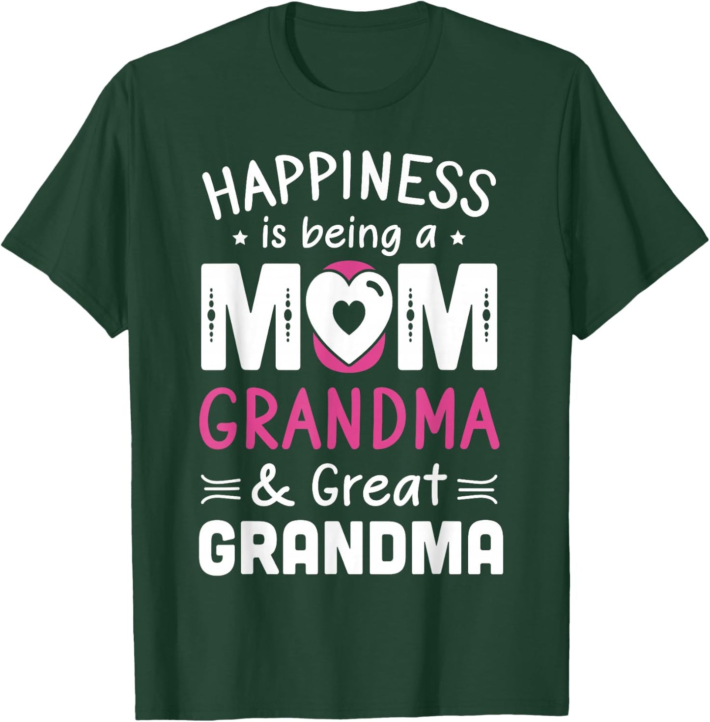 Mom Grandma & Great Grandma Mother's Day New Great Grandma T-Shirt - T-Shirt | Forest