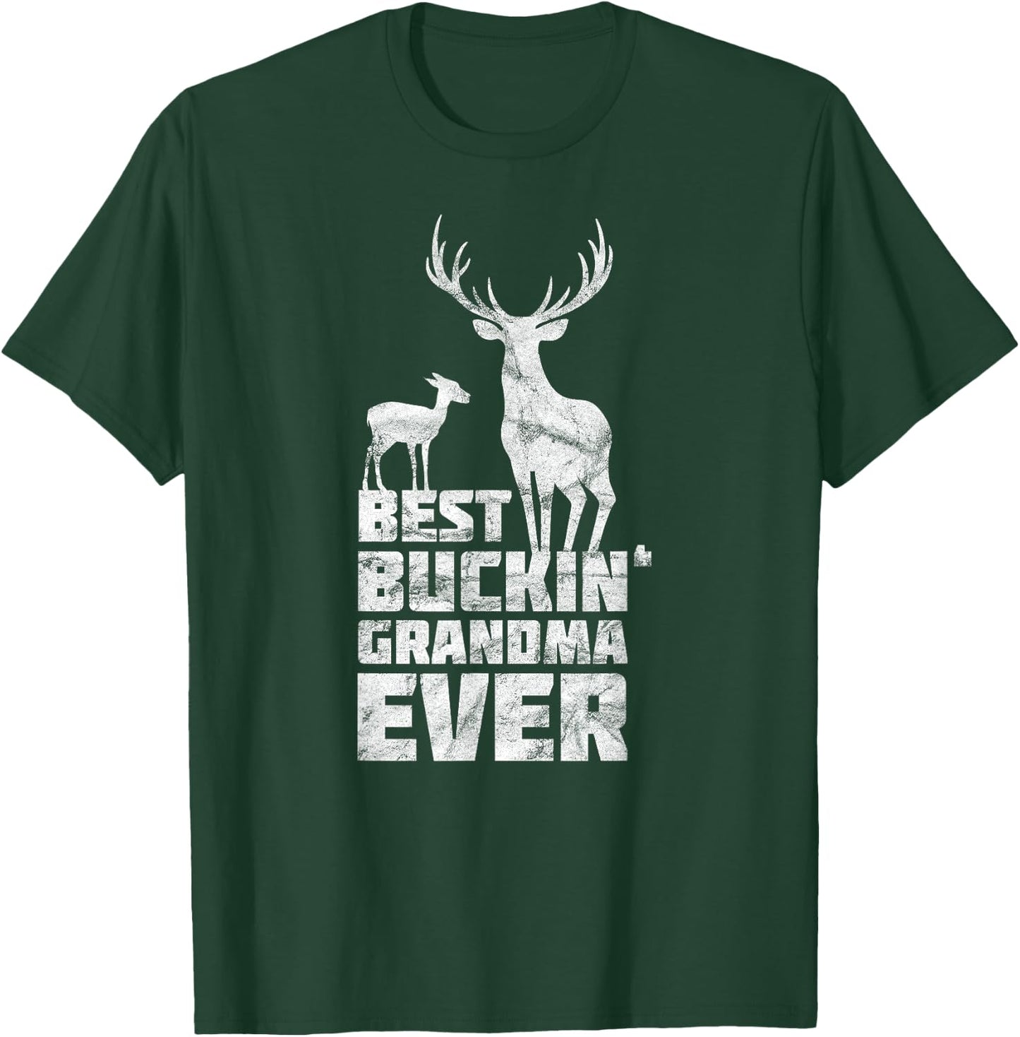Best Buckin Grandma Shirt Deer Buck Hunting Gift T-Shirt - T-Shirt | Forest
