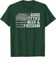 Guns Titties Beer & Freedom - USA Flag Funny Drinking T-Shirt - T-Shirt | Forest